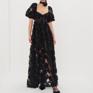 For Love and Lemons Astrid Maxi Dress Black